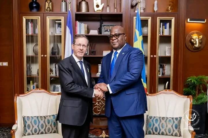 Visite du Président israélien en RDC : À Kinshasa, Tshisekedi et Isaac Herzog évoquent les questions bilatérales