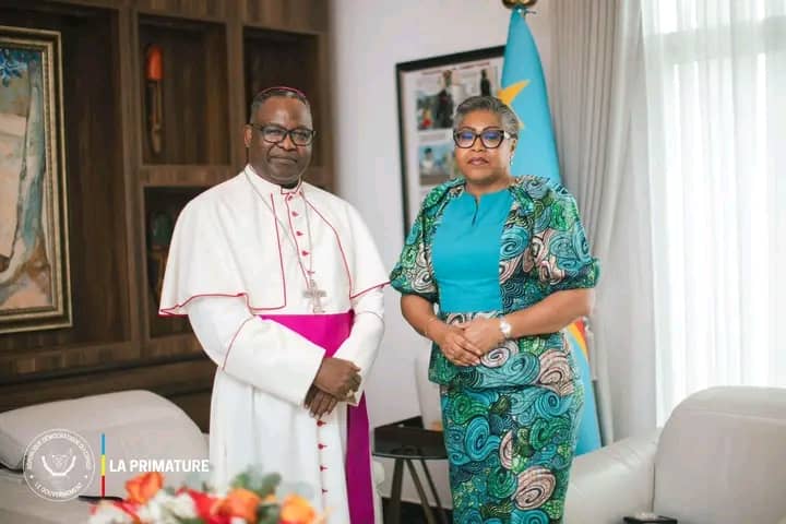 RDC : Judith Suminwa et Mgr Chrispin Kimbeni échangent sur le développement de Kisantu